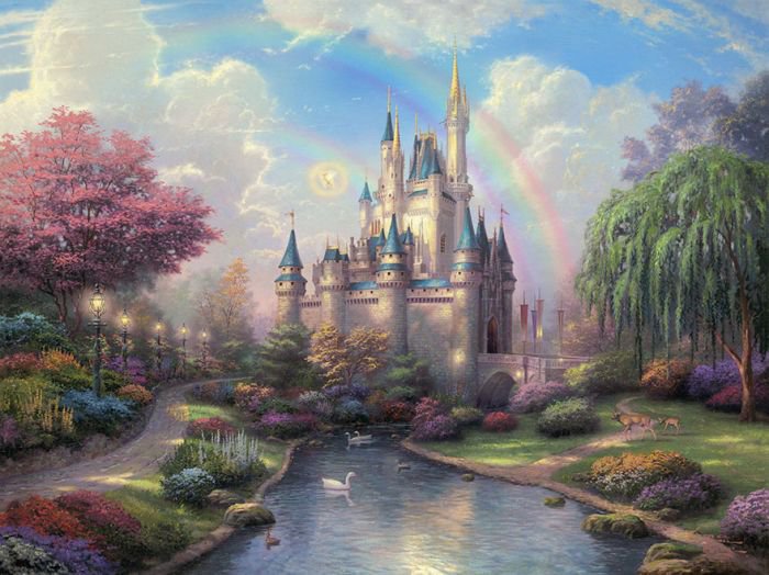 汤马思·金凯德（Thomas Kinkade）梦幻迪士尼场景绘画欣赏