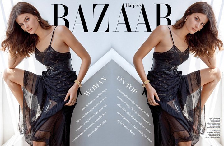 超模Isabeli Fontana演绎《Harper's Bazaar》时尚杂志大片