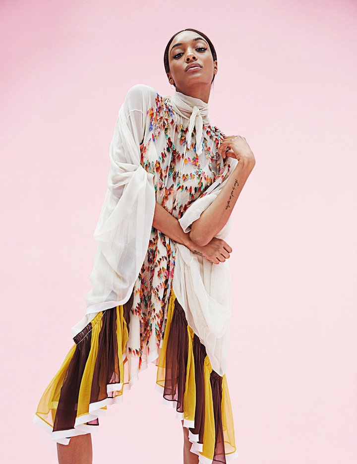超模Jourdan Dunn 演绎《Madame Figaro》时尚杂志大片