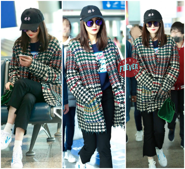 杨幂最新机场街拍 私服女王少女感十足