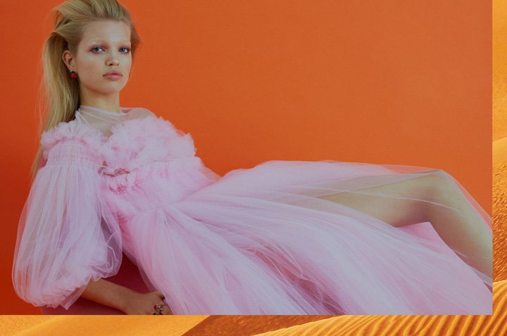 超模Daphne Groeneveld 演绎《Elle》杂志英国版