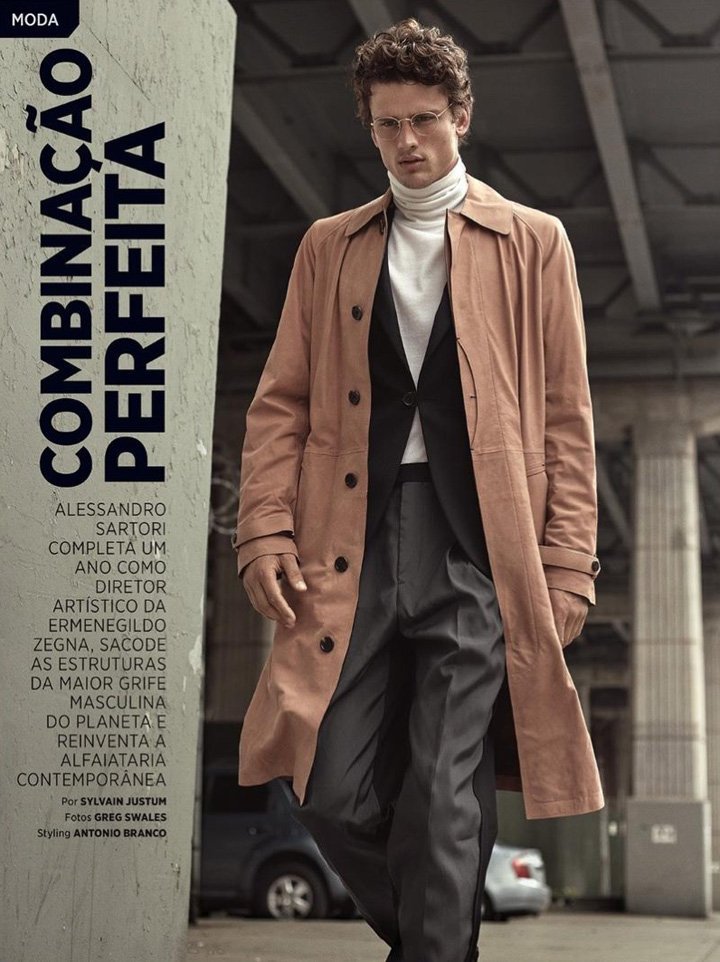 Simon Nessman 演绎杰尼亚《GQ》时尚杂志大片