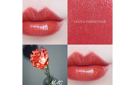 MAC dozen carnation试色 娇嫩粉橘hin讨喜