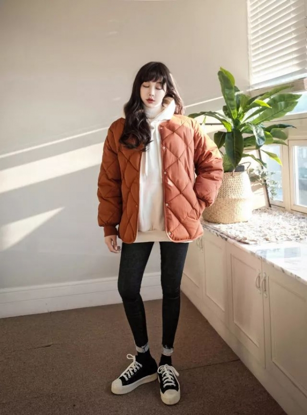 棉服如何搭配 必选今年大火的焦糖色棉服