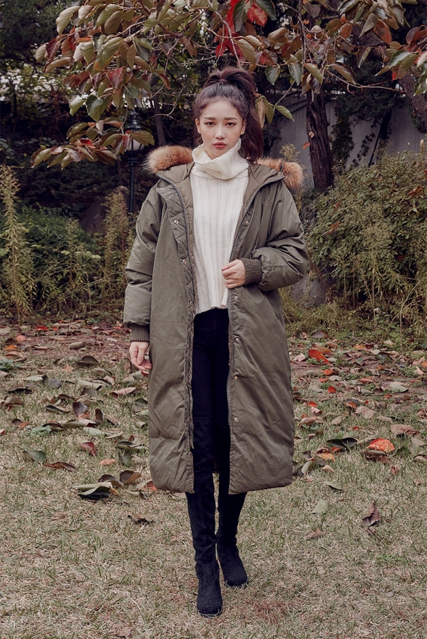 韩版羽绒服女款图片 冬天也能时尚度满分