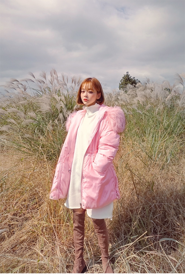 韩版羽绒服女款图片 冬天也能时尚度满分