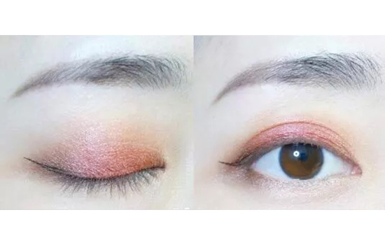 橘色眼影的画法步骤图 元气满满的少女眼妆