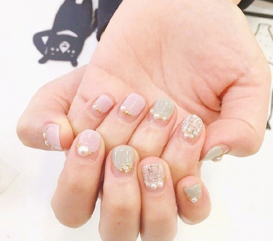 冬天显手白的美甲图片 清新养眼又显手白