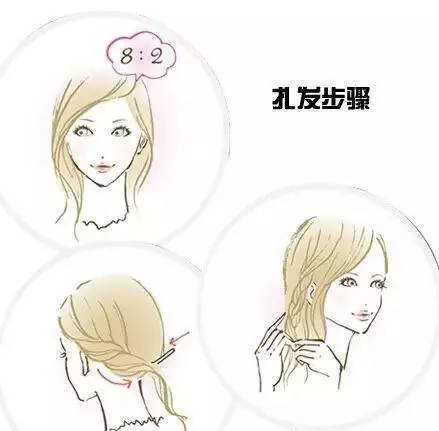 烫发编发教程图解 烫发后这样扎头发好看极了