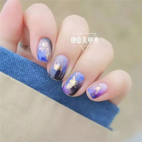 2025晕染美甲图片 非常随性自然