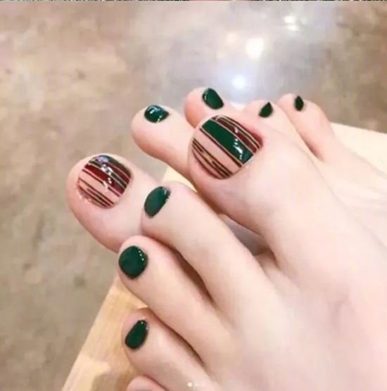 脚部美甲图片显白 脚丫子也要美美哒