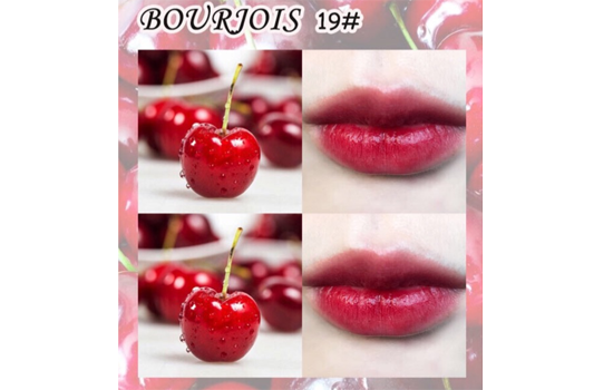 妙巴黎唇釉19号试色 bourjois唇釉19号