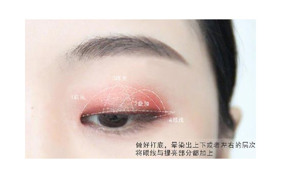 四色眼影的画法图解 四色眼影教程
