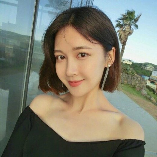 短发中分图片韩范 中分短发图片女