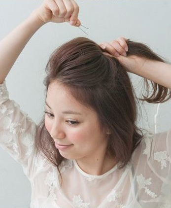 无刘海长发怎么扎好看 无刘海长发教程图解