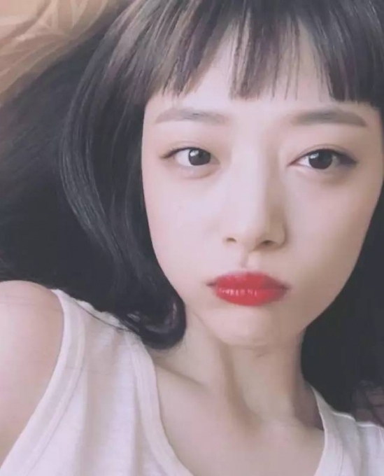 显脸小的刘海图片