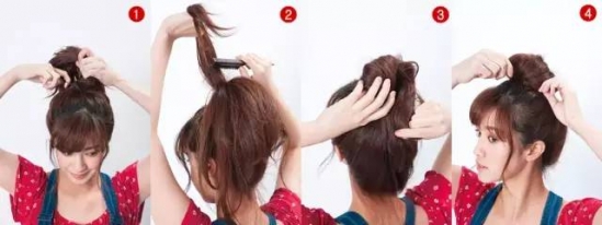 丸子头怎么绑好看