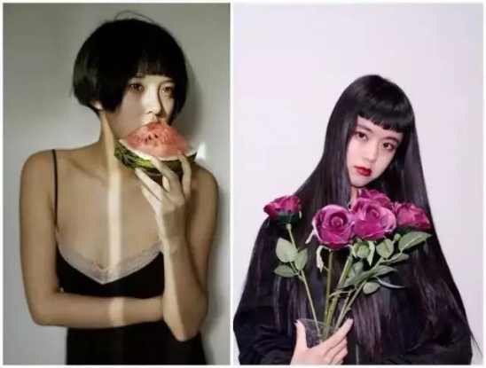 好看的刘海发型图片女
