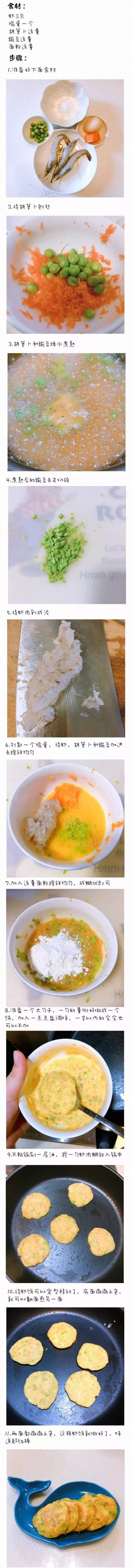 蔬菜鲜虾饼的做法大全 宝宝鲜虾饼辅食做法