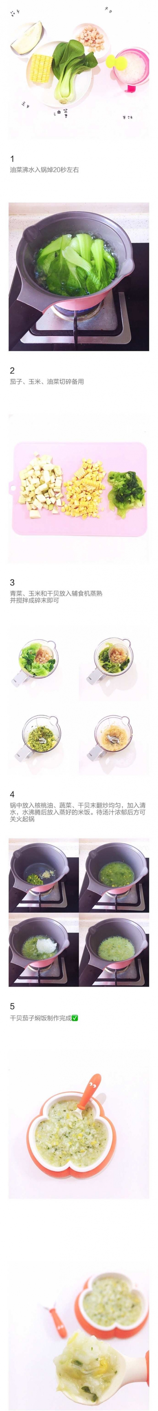 宝宝茄子焖饭的做法 适合12个月以上的宝宝食谱