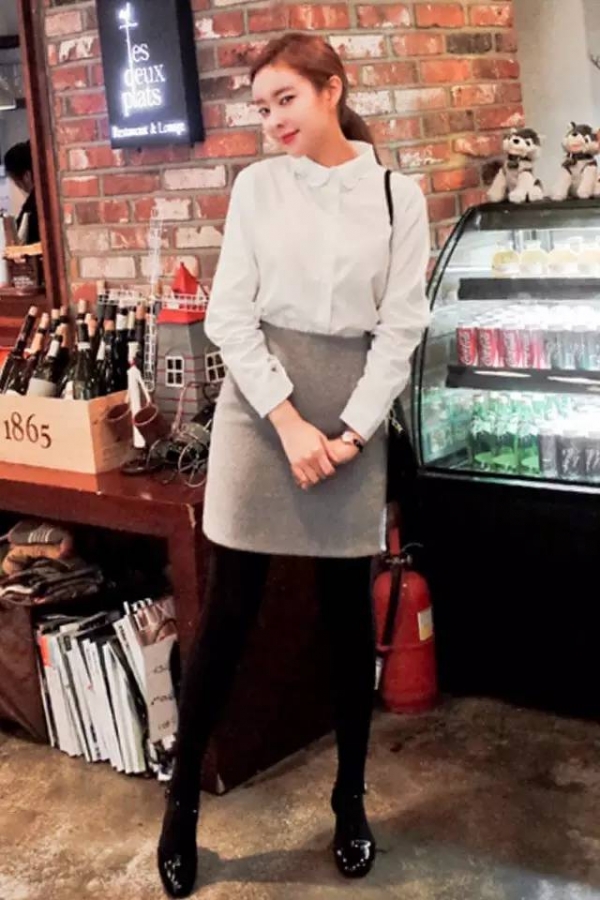 春季女生衬衫搭配图片