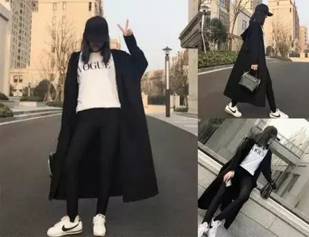 风衣配卫衣搭配图片