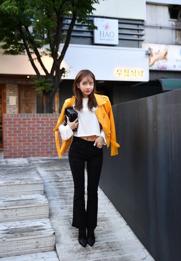 韩版皮衣搭配图片女生 韩版皮衣女装