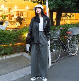 宽松皮衣的搭配图片女 宽松皮衣怎么搭配