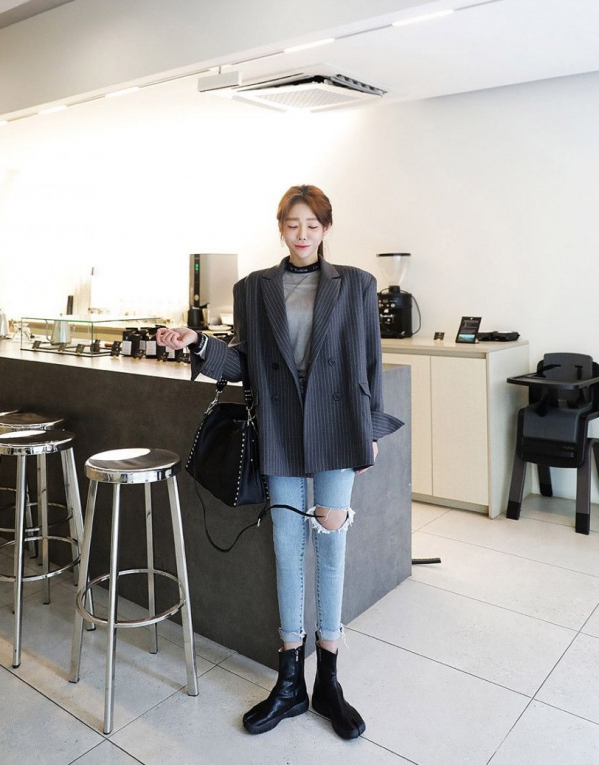 宽松西装搭配图片欣赏 宽松西服搭配