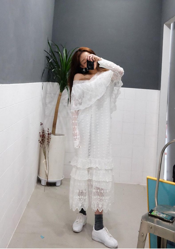 蕾丝连衣裙搭配鞋子图 蕾丝连衣裙搭配图片