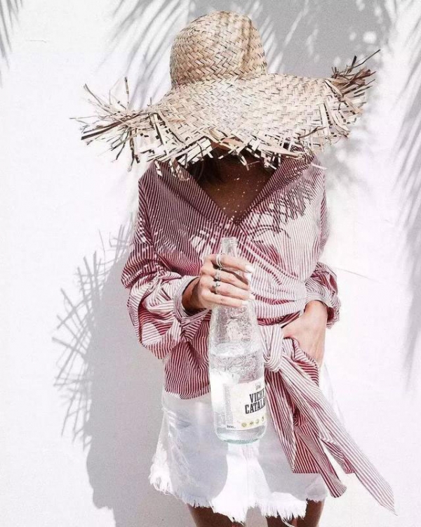 草帽搭配