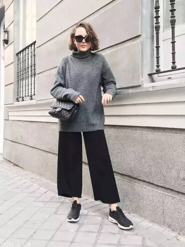 阔腿裤搭配图片 阔腿裤这样搭简直美爆