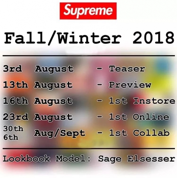 supreme18年秋冬款 supreme2025新款