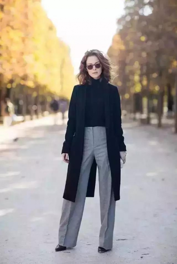 大衣和阔腿裤怎么搭配 大衣下面穿什么裤子好看