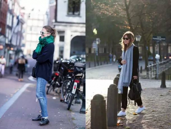 冬天女生围巾怎么搭配衣服图片 女生围巾怎么戴好看