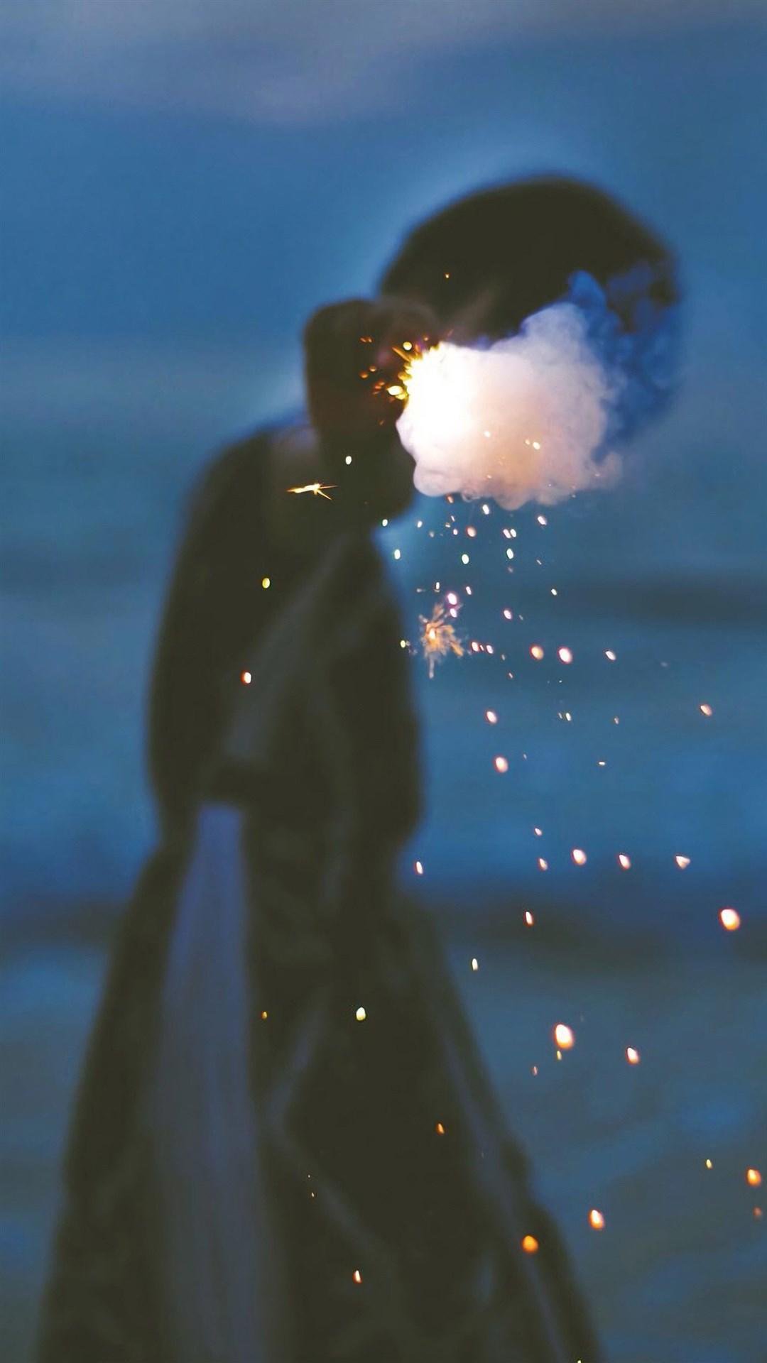 唯美绚烂烟火夜景手机壁纸