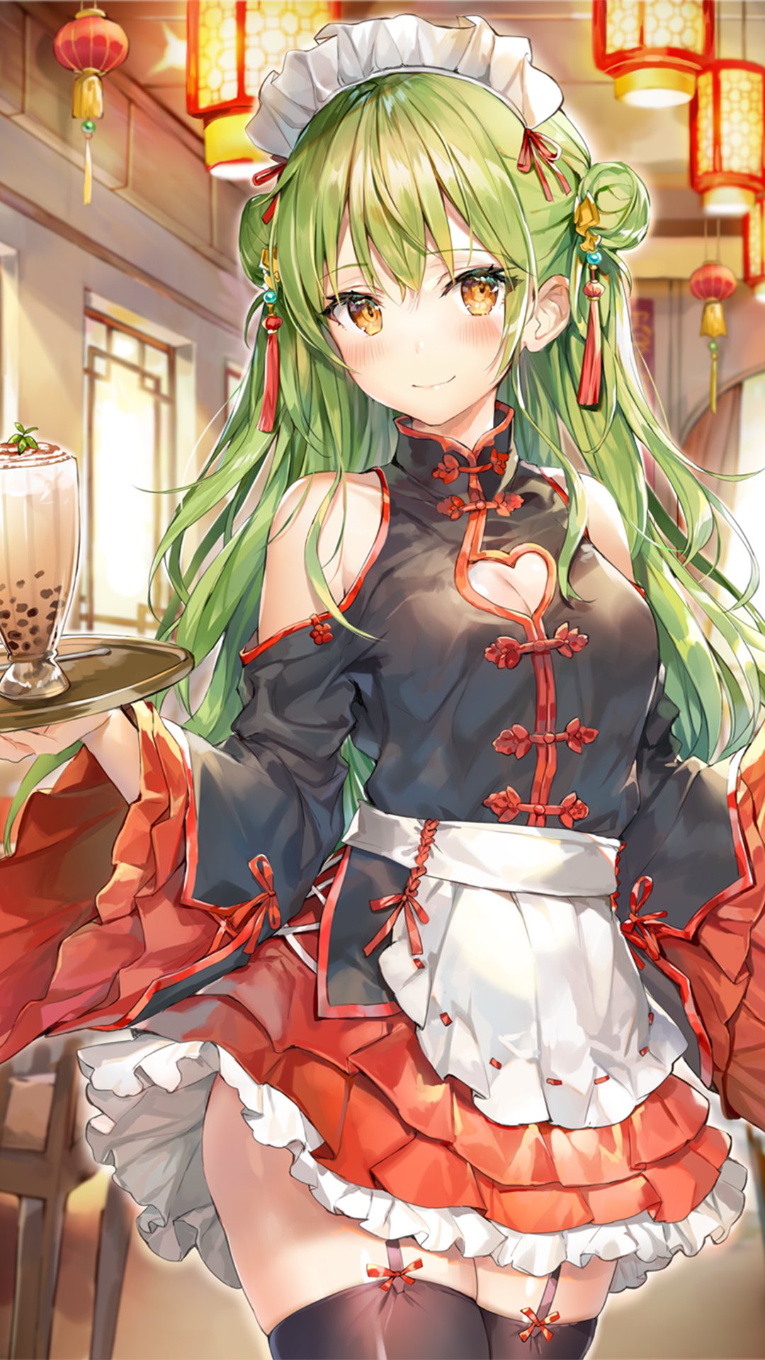 性感动漫美女插画手机壁纸