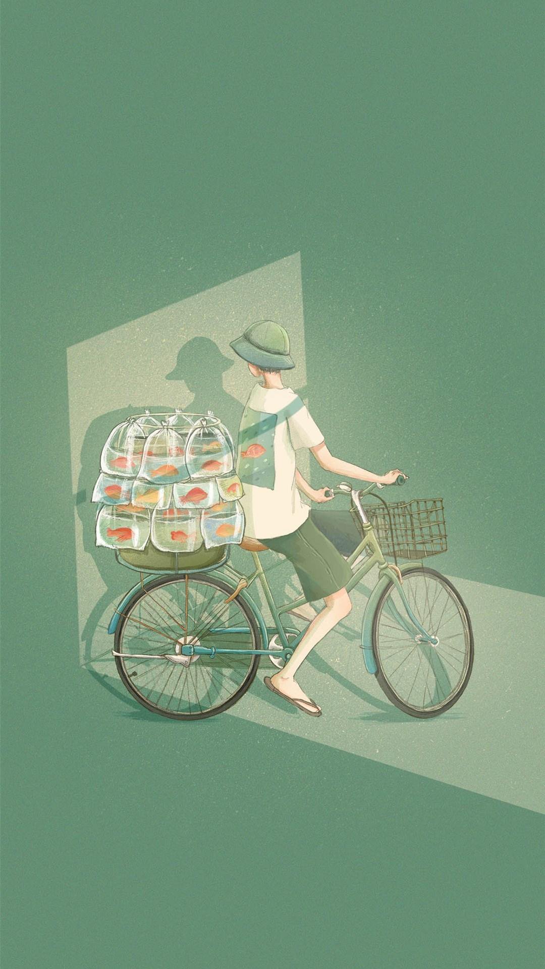 小清新意境插画手机壁纸