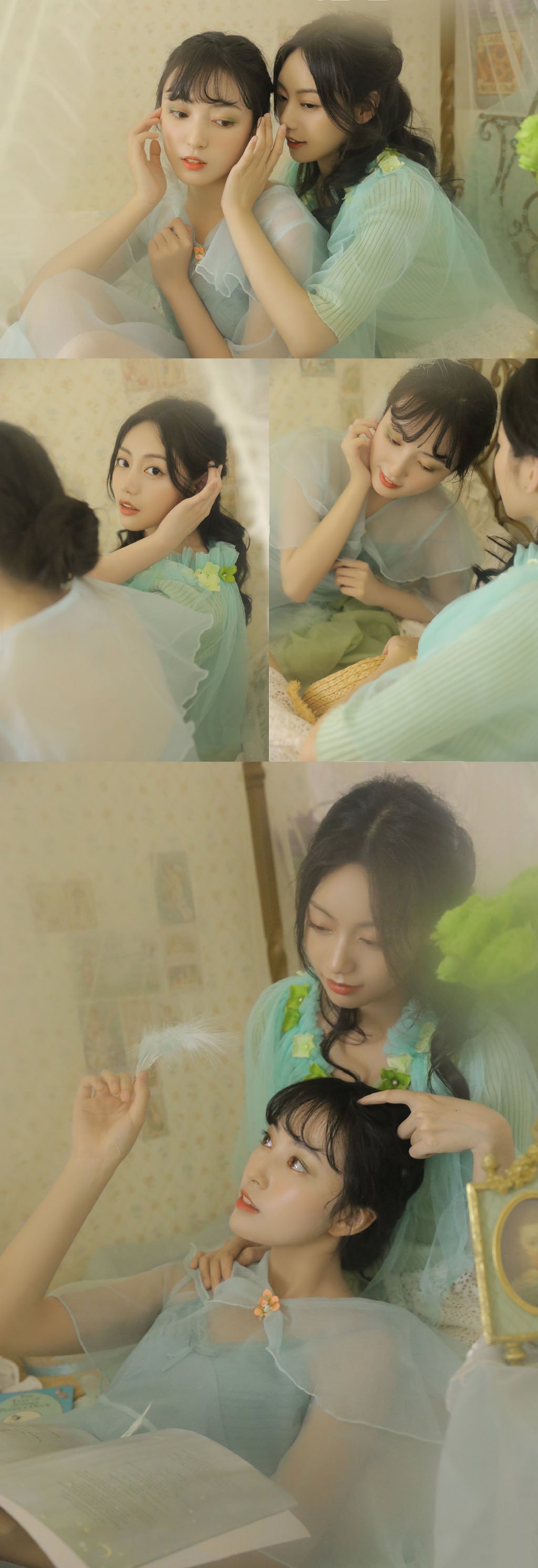 清纯美女姐妹花私房养眼写真图片