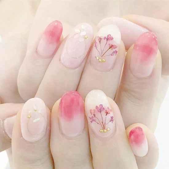 美甲花卉彩绘图片