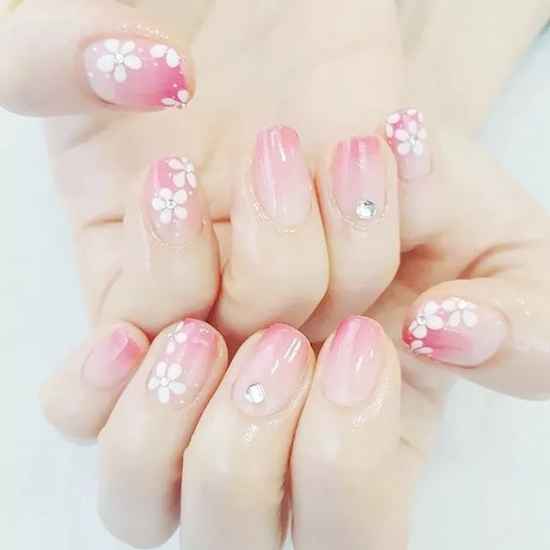 美甲花卉彩绘图片