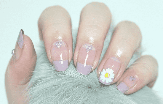 小雏菊美甲教程 美甲小雏菊画法