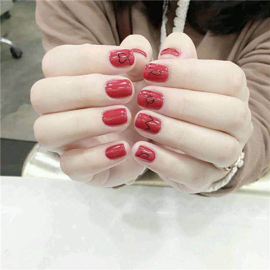 冬天手绘美甲图片 冬季手绘美甲图片