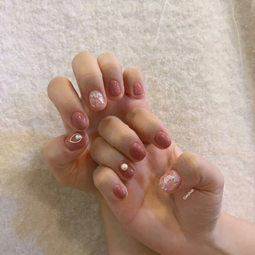 美甲图片清新淡雅 美甲图片清新小花图片
