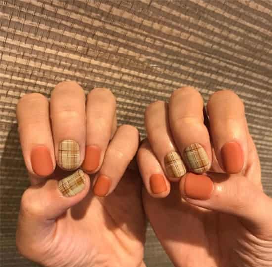 英伦格子美甲图片欣赏 英伦美甲图片大全