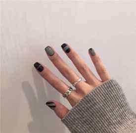 暗色系美甲图片 暗色系美甲款式
