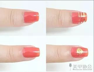 几何美甲图片